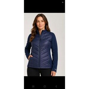 Straight Down Nova Hybrid Down Jacket Women's XL Navy Full Zip NWT